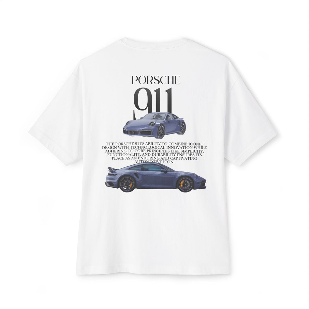 Porsche 911 turbo s unisex, boxy white tee oversized